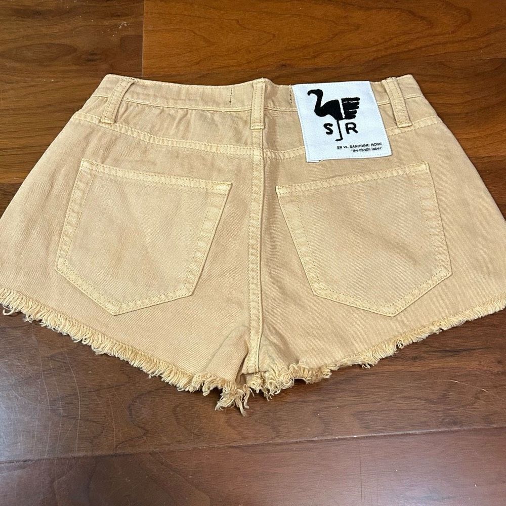Sandrine Rose SIZE 24 NWT beige button fly shorts with side zipper - Picture 10 of 14